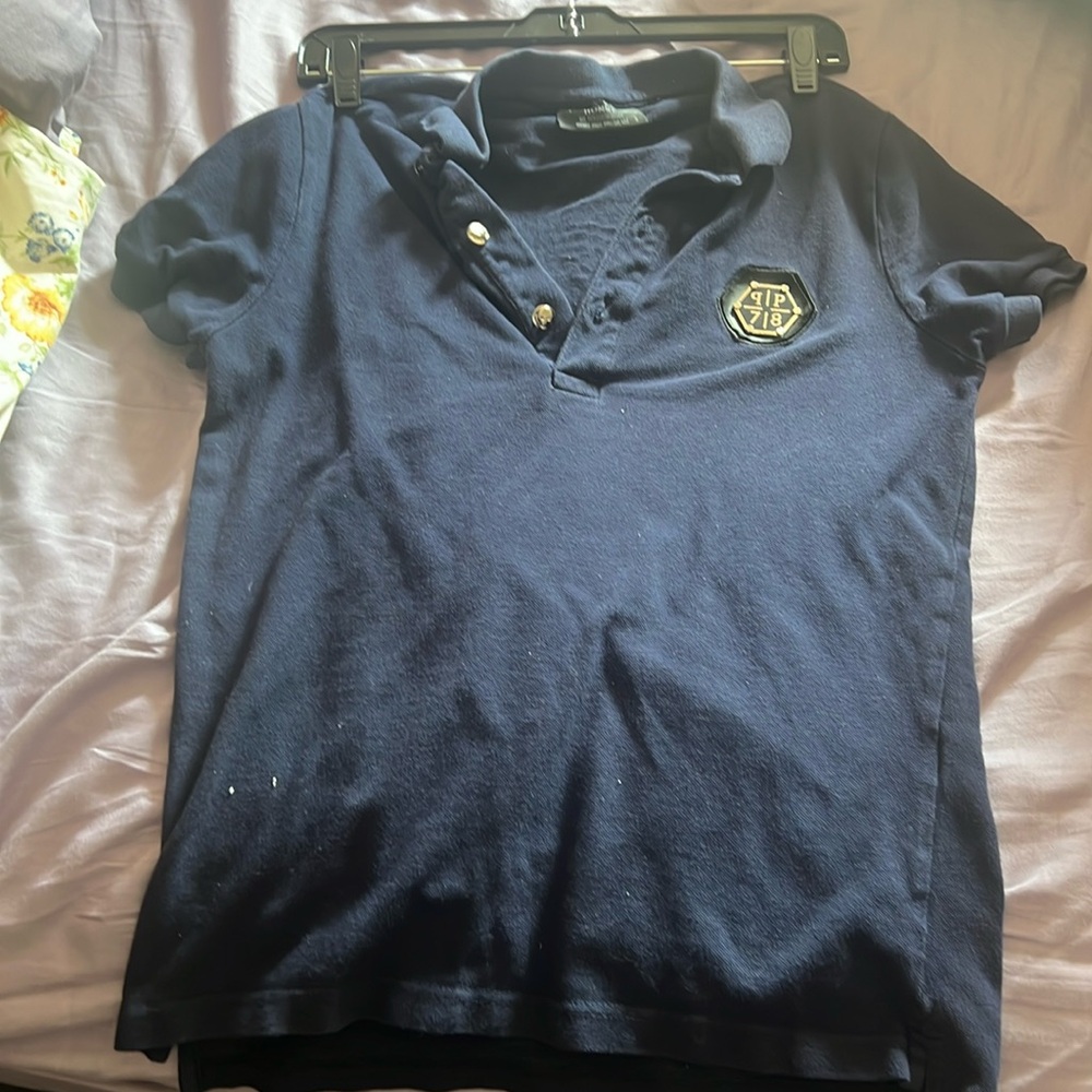 Vintage Phillip Plein Skull polo